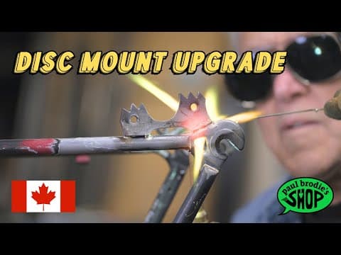 How To Add A Disc Brake Mount To An Old Bicycle Frame // Paul Brodie's Shop