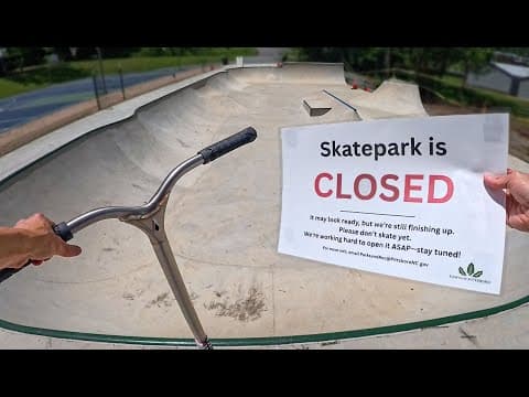 Brand New Skatepark Is Closed