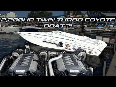 35ft Sonic With Twin Turbo Coyote Engines! Worlds Fastest Small Block Boat!