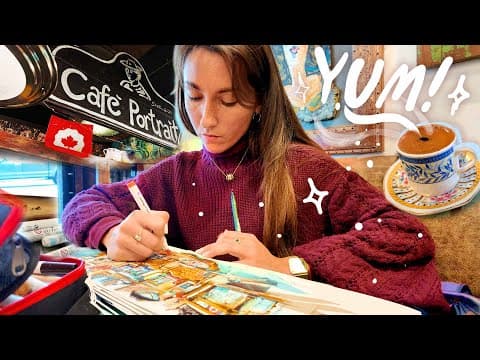 A Cozy 48 Hours Sketching In A New City ! ✏️☕ Dreamy Artist Café Sketchbook Date