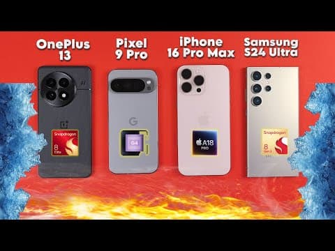 Oneplus 13 Vs Iphone 16 Pm Vs S24 Ultra Vs Pixel 9p - The Most Powerful!