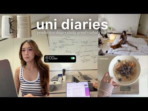 Uni Vlog | 6am Wakeup, Study Grind, What I Eat As A Busy Student (healthy Ideas), Late Bday Party