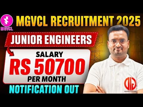 Mgvcl Junior Engineer Civil 2025 | Vidyut Sahayak Recruitment | Apply Now! Eligibility, Salary