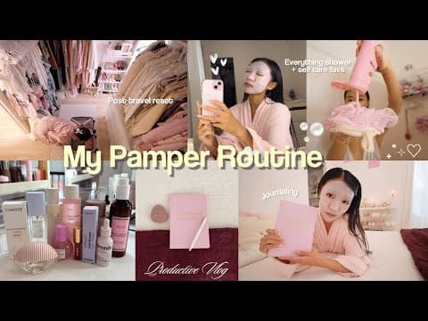 Relaxing Self Care Day🧖🏻‍♀️ Pampering Routine, Skincare, Hair Routine & Post Travel Reset🚿