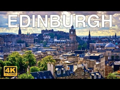 Edinburgh , Scotland 🏴󠁧󠁢󠁳󠁣󠁴󠁿 | 4k Drone Footage (with Subtitles)
