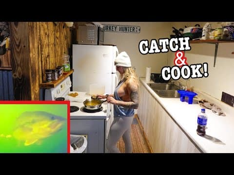Ice Fishing Up North At The Cabin With An Underwater Camera!! (underwater Footage!!)