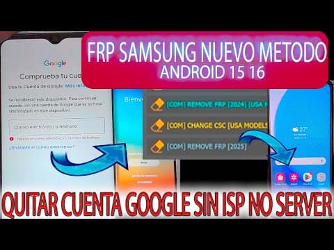 Boom Frp Samsung Android 16 Nuevo Metodo A S J N A05 A06 A07 A14 A15 A16 A25 A26 A35 A55 Unlocktool