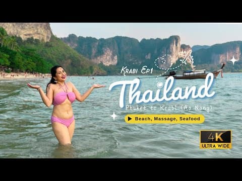 Krabi, Thailand 🇹🇭 - Secret Beaches 🏝️, Massages 💆‍♀️ & Island Hopping! ⛵ | Ep 1