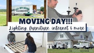 🥳 Moving Day, Furniture, Internet, Lighting & Setting Up Our Kid's Lounge Entertainment