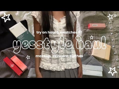 Yesstyle Haul 🛒 Try On + Swatches !! // Acubi Aesthetic & Asian Beauty