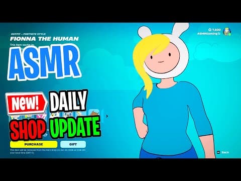 Asmr Fortnite Shop Kaiju New Fionna And Cake Skins! Daily Update Today 🎮🎧 Relaxing Whispering 😴💤