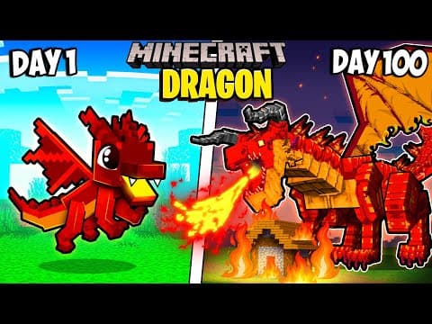 I Survived 100 Days As A Dragon In Minecraft!