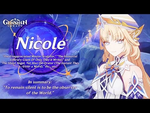 Nicole Introduces Herself To The Traveler Cutscene | Luna Iii Archon Quest | Genshin Impact 6.2