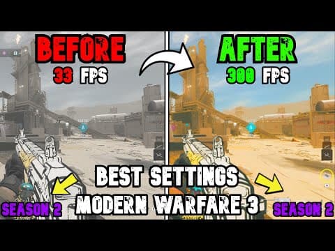 Best Pc Settings For Cod Modern Warfare 3 Season 2 - (optimize Fps & Visibility)