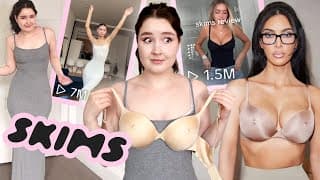 Trying Viral Skims Clothing *kim K You Ok?* | Skims Try On Haul + Review