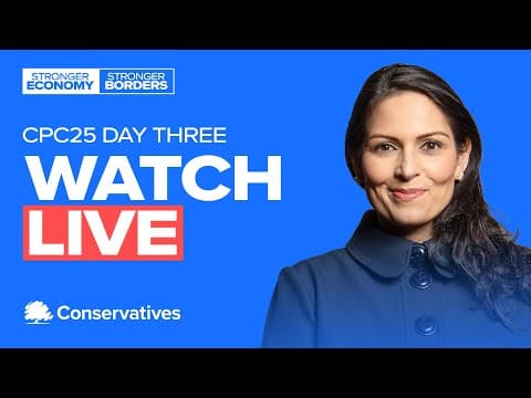 Live: Priti Patel At Conservative Party Conference