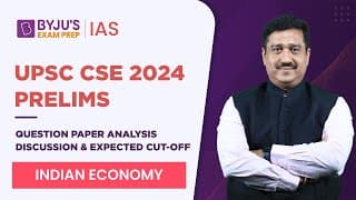 Upsc Prelims 2024 Question Paper Analysis & Answer Key Discussion | Gs Paper 1 | Indian Economy