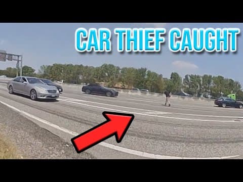 Thief Plays Frogger On Highway
