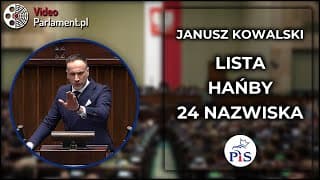 Janusz Kowalski: 24 Nazwiska Na Liście Hańby