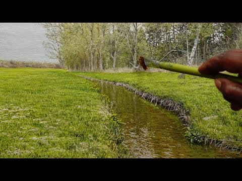 How To Painting A Detail Landscape Foreground With Oil Paint