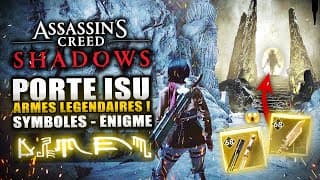 Assassin's Creed Shadows : La Solution De La Porte Isu ! Armes Isus 🔥(emplacement Glyphes Énigme)