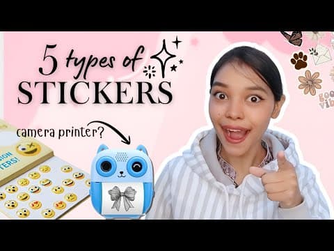 I Tried 5 Types Of Stickers _ Using A Camera Printer? 🤯 | Part 2