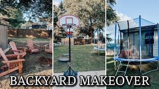 Backyard Makeover On A Budget | Yard Games, Sports, Patio & Fire Pit Set Up | Affordable Yard Ideas