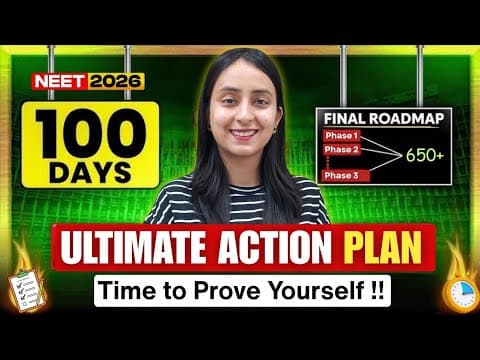 100 Days Masterplan For Neet 2026🩺 Strategy & Motivation🔥 #neet #neet2026 #study