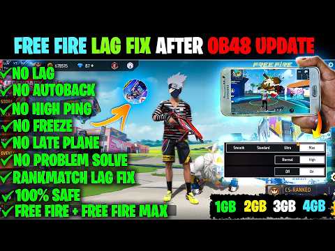 Free Fire Lag Fix 1gb 2gb Ram | Free Fire Lag Fix After Ob48 Update | Ff Max Lag Fix Config File