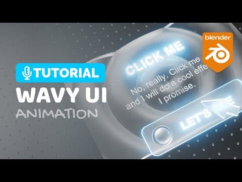 Blender Wavy Glass Ui Animation Tutorial | Polygon Runway