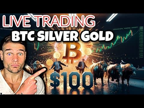 Silver Breakout! Bitcoin Coiling!  Live Trading! Looking For Entries & Targets!!!!