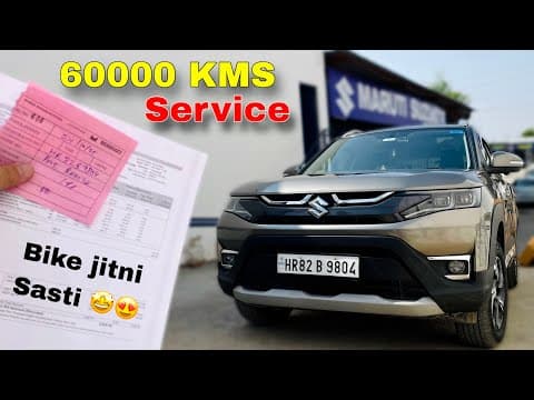 Maruti Ka Kamaal 🤩 Bike Se Bhi Sasti Service | 2022 Brezza 60000 Kms Service Cost