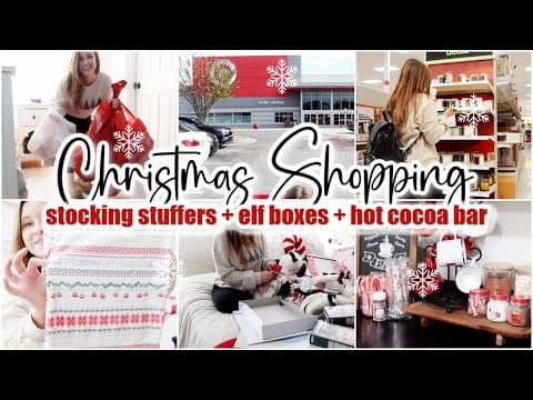 ❄️ 2025 CHRISTMAS SHOPPING VLOG • stocking stuffers + elf boxes + hot cocoa bar