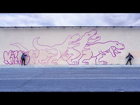 I Made An Epic Animation On This 100 Foot Wall!