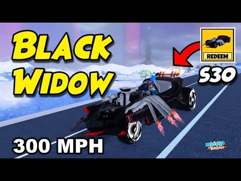 Getting Black Widow Limited Car Vehicle Of Season 30 Dark Winter Bank In Roblox Jailbreak