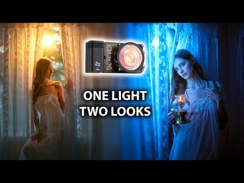 Portrait Photography Trick: Fake Sunset & Moonlight With One Led Light