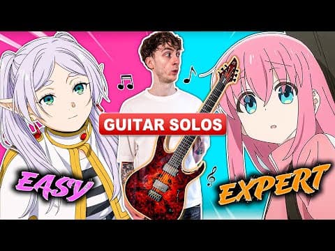 【tabs】10 Iconic Guitar Solos In Anime | Easy To Expert