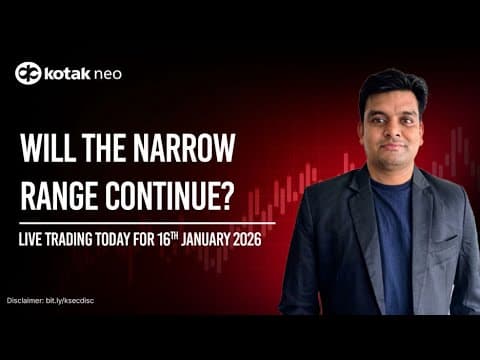 🔴 [live] - Live Trading Today |  Will The Narrow Range Continue ? | 16th Jan | Kotak Neo