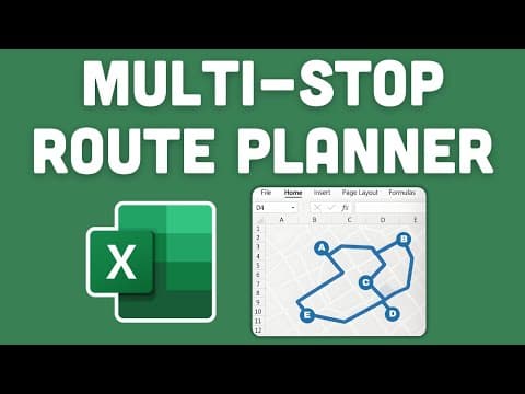 Solve The Travelling Salesman Problem In Excel | Multi-stop Route Optimizer Template