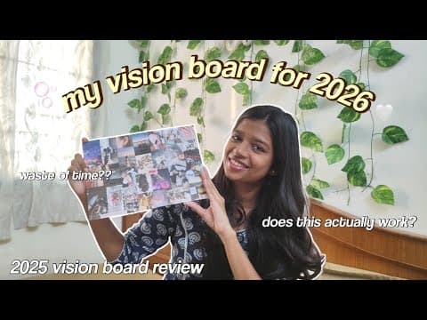MY 2026 VISION BOARD 🤍🧿 | *last year* vision board review | Priya Tharshini