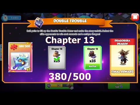 Finished 14th Weekly Expedition Event | 380/500 Tinseltoe Dragon Piece  Chapter 13 Double Trouble