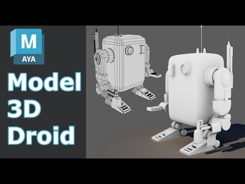 Create A Droid Inspired By Star Wars In Autodesk Maya | 3d Modeling Tutorial