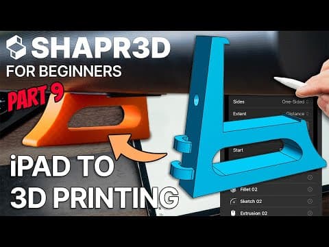 Shapr3d For Beginners Part 9 (re-upload) - Ipad To 3d Printing Risers For Sonos Arc Ultra