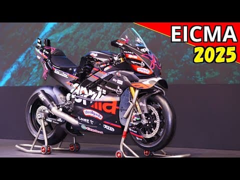 Eicma 2025 Milano - New 2026 Aprilia Rsv4 X-gp Track Weapon + Motogp Rs-gp25 Walkaround & Details