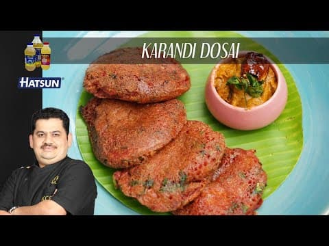 Karandi Dosai | Spring Onion Chutney | Chef Venkatesh Bhat