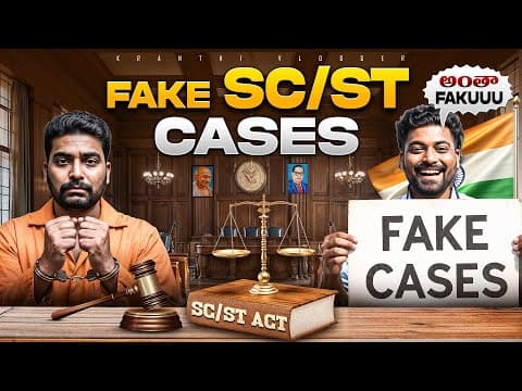 Dark Reality Of Fake Sc/st Atrocity Cases In India | Kranthi Vlogger