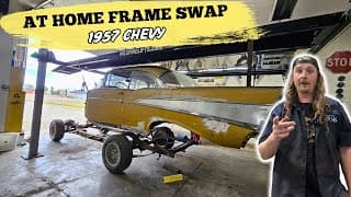 Totally Destroyed! 57 Chevy Chassis Swap Made Easy