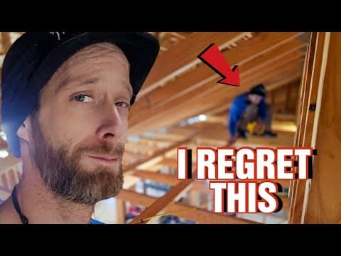This Was A Terrible Idea… Running Electrical In Our Cabin build Rafters