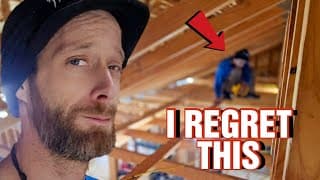 This Was A Terrible Idea… Running Electrical In Our Cabin build Rafters