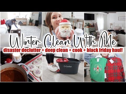 ❄️ EXTREME WINTER CLEAN WITH ME • disaster declutter + deep cleaning motivation • black friday haul!